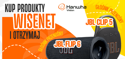 📢 produkty Wisenet i otrzymaj przenośny głośnik JBL